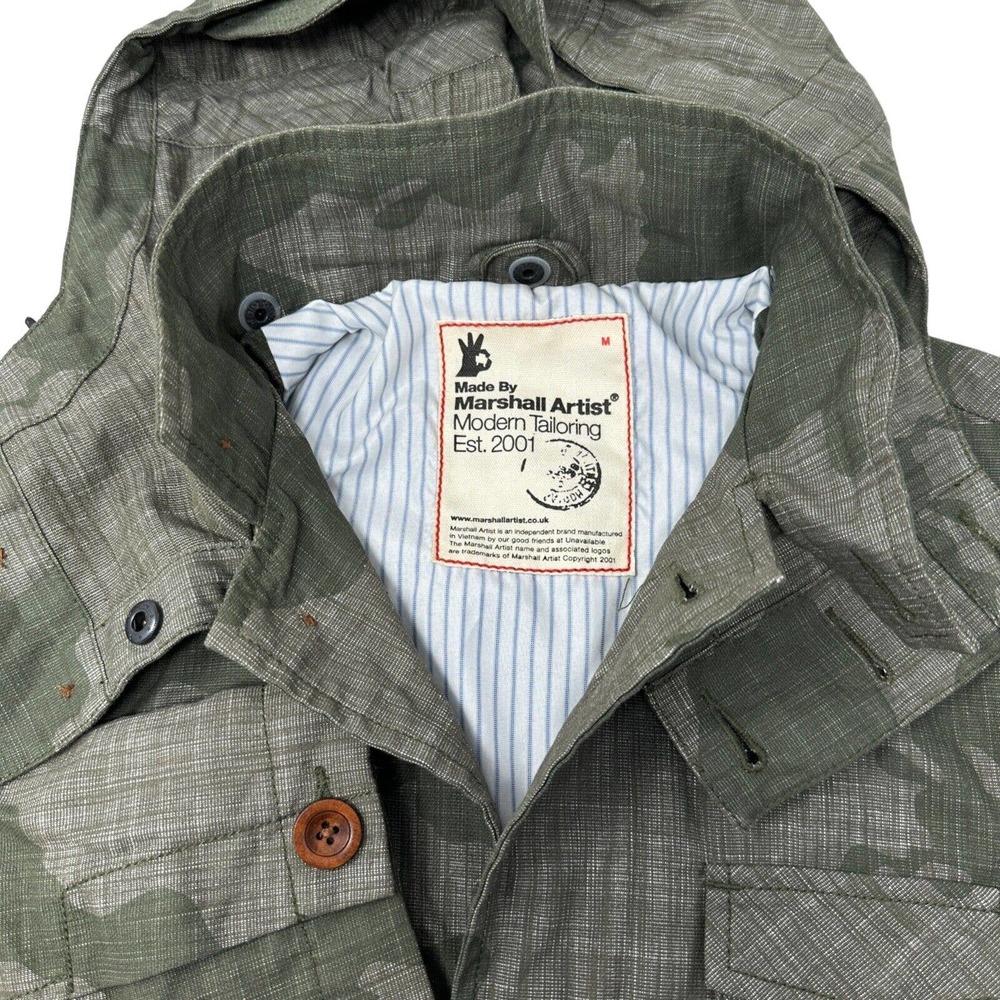 Marshall Artist Waxed Cotton Hooded Jacket‎ Simms Sigal Camo Lined Medium - Picture 6 of 16